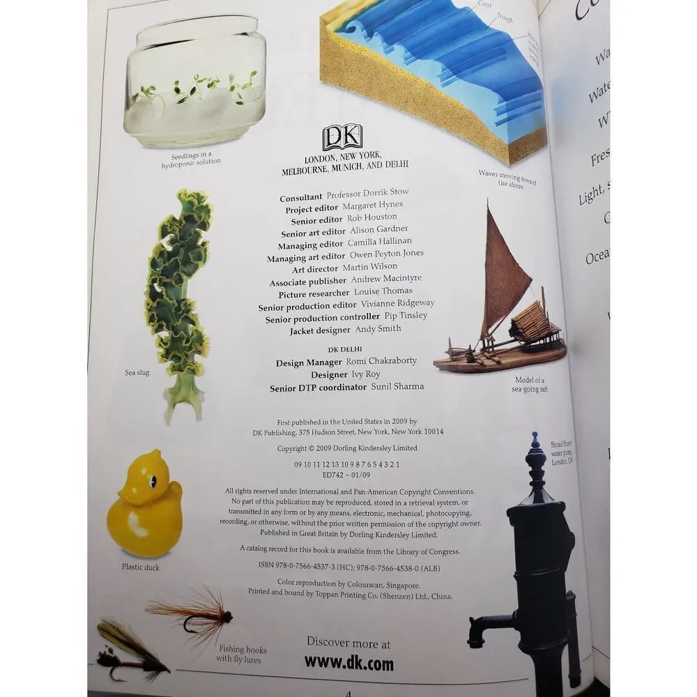 Eyewitness water book hard cover learning educational book